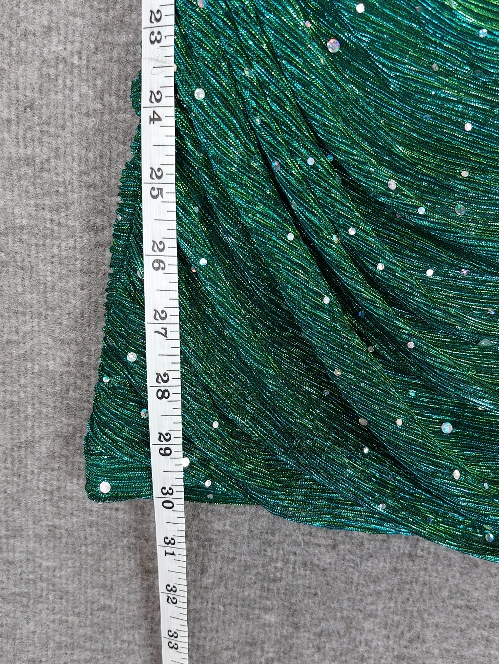 LULUS FLIRTY VIBES WOMENS GREEN SEQUIN MERMAID RUCHED BODY CON MINI DRESS L NWT - Picture 5 of 9